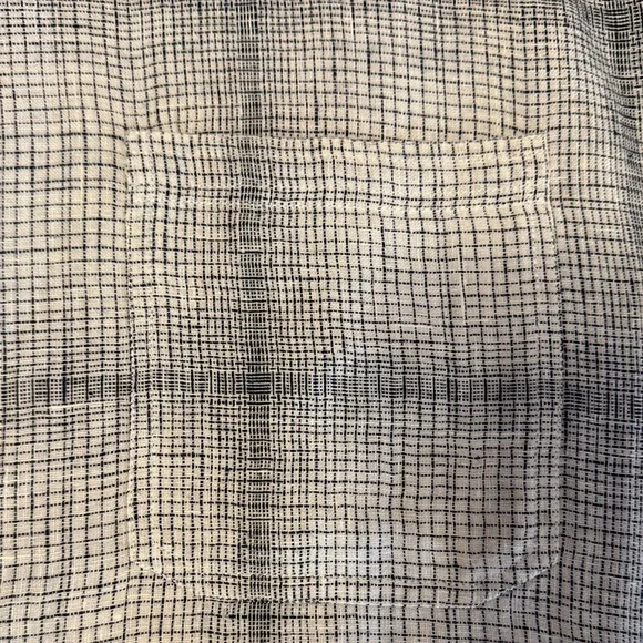 Billy Reid Men's Black & White Plaid Linen Shirt - Picture 7 of 8